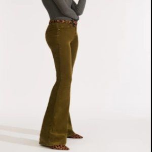 Veronica Beard Beverly High Waist Corduroy Flares